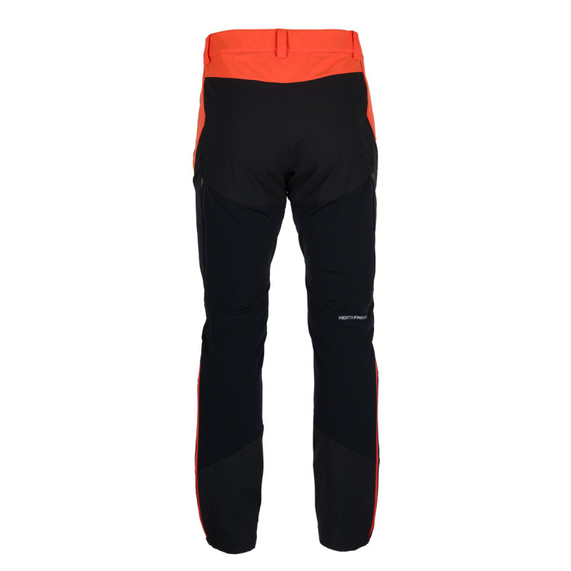 Pantaloni da sci alpinismo da uomo Northfinder RYSY 3 NO-36613SKP Nero-Arancio